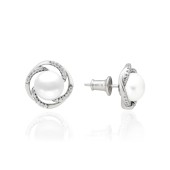 Cercei argint cu perle naturale albe si cristale DiAmanti SK16402E_W-G (Argint 925‰ 3,4 g.)